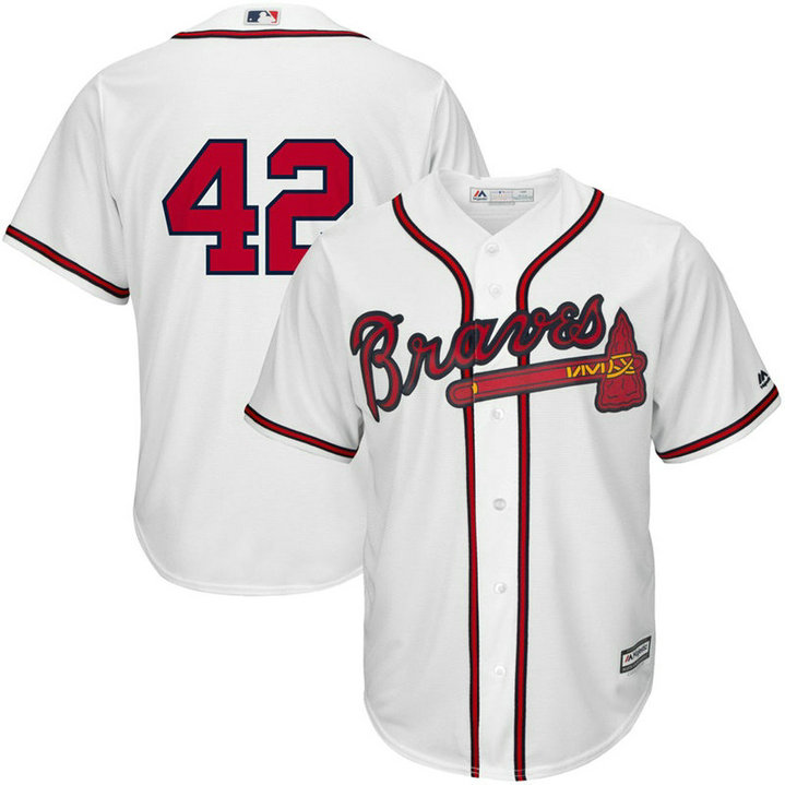 Atlanta Braves #42 Jackie Robinson Commemorative White Cool Base Jersey Atlanta Braves #42 Jackie Robinson Commemorative White Cool Base Jersey