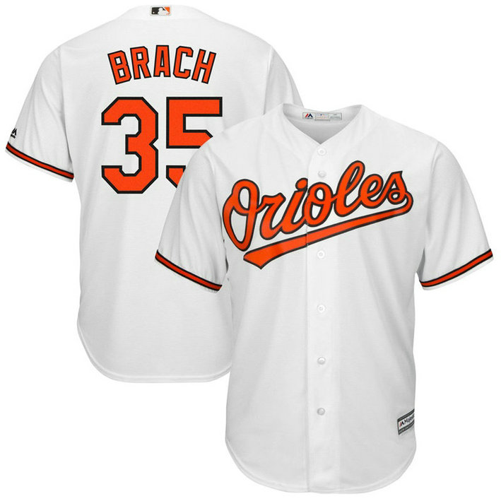 Brad Brach #35 Baltimore Orioles Replica Home White Cool Base Jersey