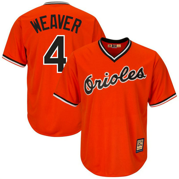 Earl Weaver #4 Baltimore Orioles Cooperstown Orange Cool Base Jersey
