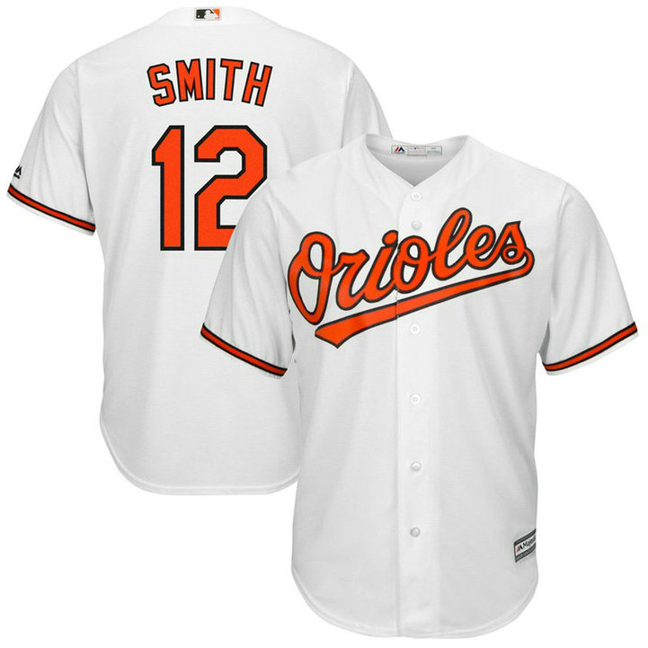 Seth Smith #12 Baltimore Orioles Replica Home White Cool Base Jersey Seth Smith #12 Baltimore Orioles Replica Home White Cool Base Jersey