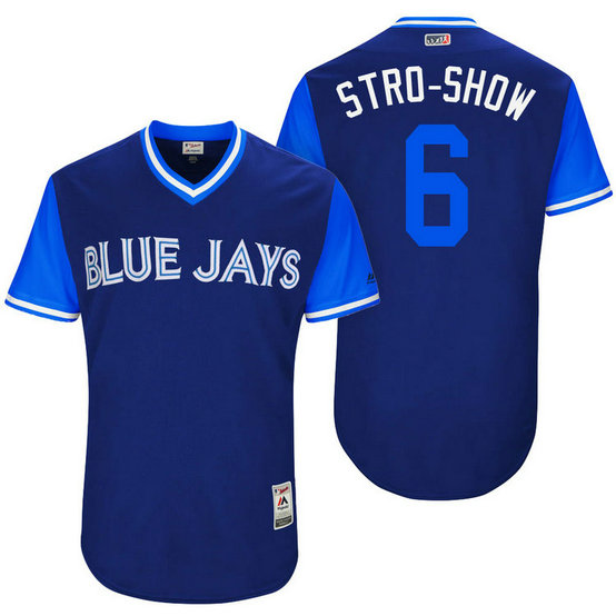 Toronto Blue Jays Marcus Stroman #6 Stro-Show Royal Nickname 2017 Little League Players Weekend Jersey