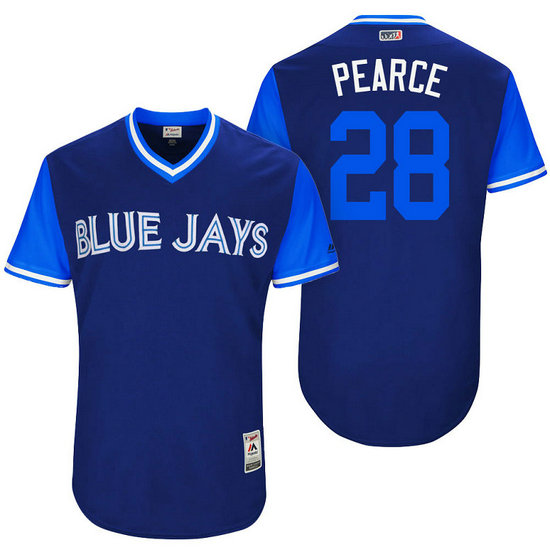 Toronto Blue Jays Steve Pearce #28 Pearce Royal Nickname 2017 Little League Players Weekend Jersey