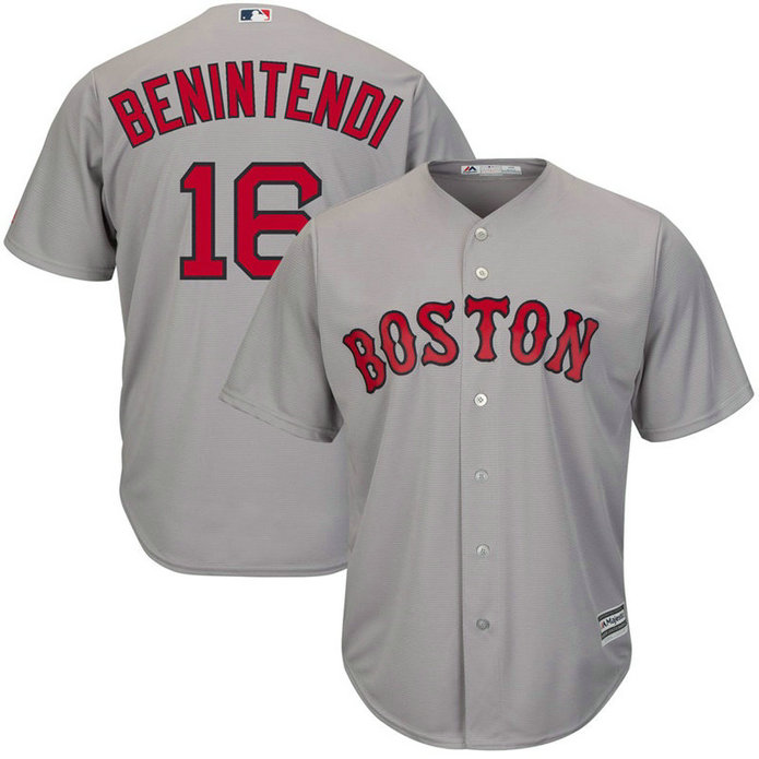 Andrew Benintendi #16 Boston Red Sox Replica Road Grey Cool Base Jersey Andrew Benintendi #16 Boston Red Sox Replica Road Grey Cool Base Jersey