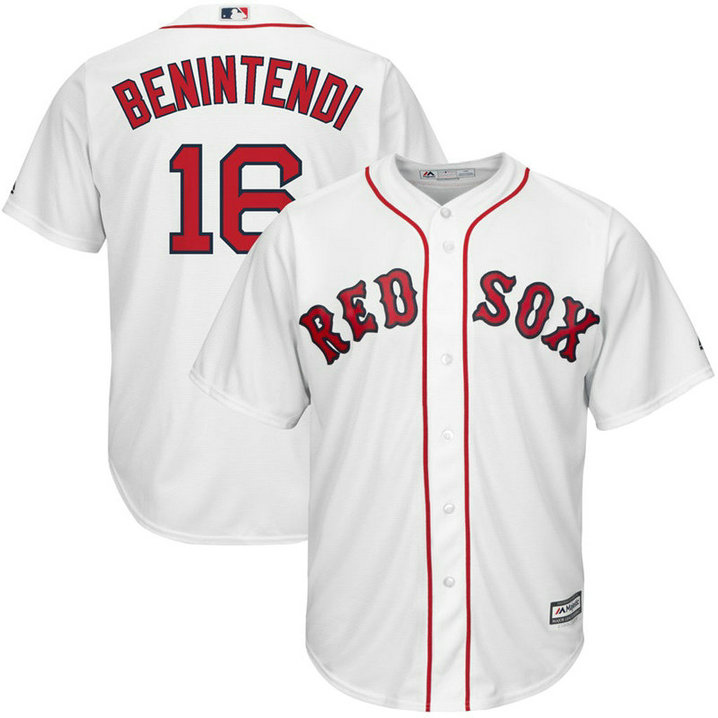 Boston Red Sox #16 Andrew Benintendi Home White Cool Base Jersey Boston Red Sox #16 Andrew Benintendi Home White Cool Base Jersey