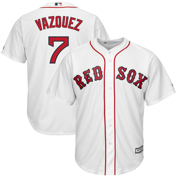 Christian Vazquez #7 Boston Red Sox Replica Home White Cool Base Jersey