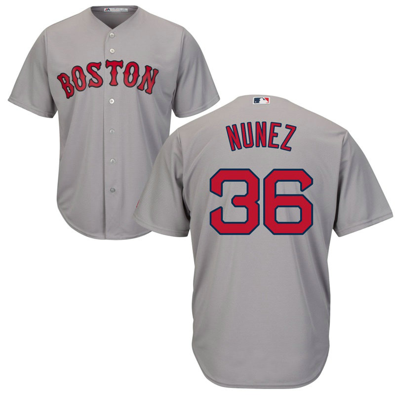 Boston Red Sox #36 Eduardo Nunez Road Grey Cool Base Jersey Boston Red Sox #36 Eduardo Nunez Road Grey Cool Base Jersey