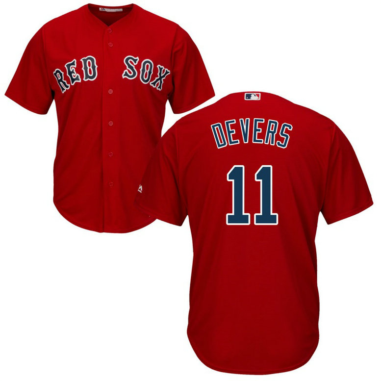 Rafael Devers #11 Boston Red Sox Alternate Red Cool Base Jersey
