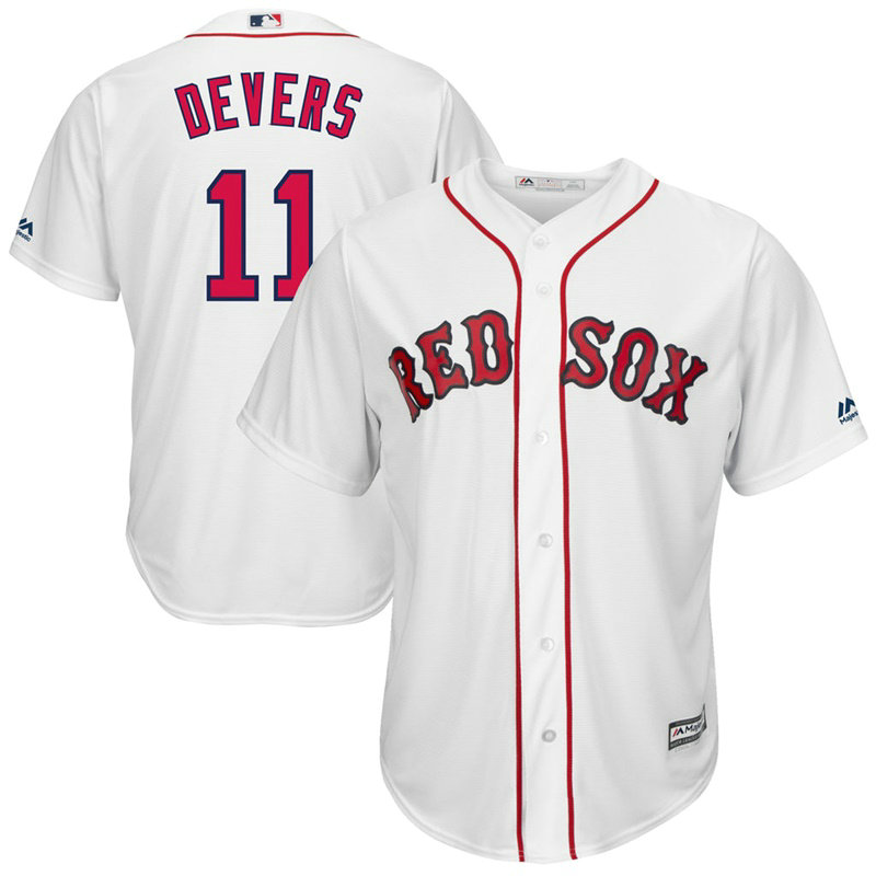 Rafael Devers #11 Boston Red Sox Home White Cool Base Jersey