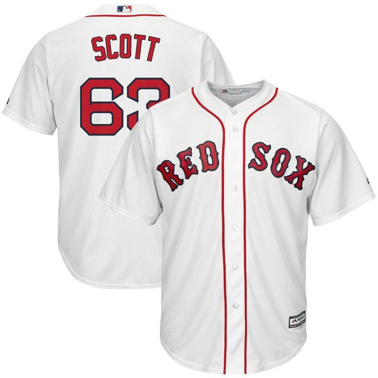 Robby Scott #63 Boston Red Sox Replica Home White Cool Base Jersey