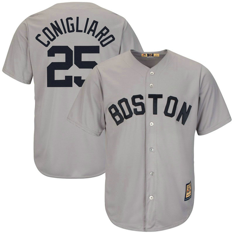 Tony Conigliaro #25 Boston Red Sox Replica Cooperstown Grey Cool Base Jersey Tony Conigliaro #25 Boston Red Sox Replica Cooperstown Grey Cool Base Jersey