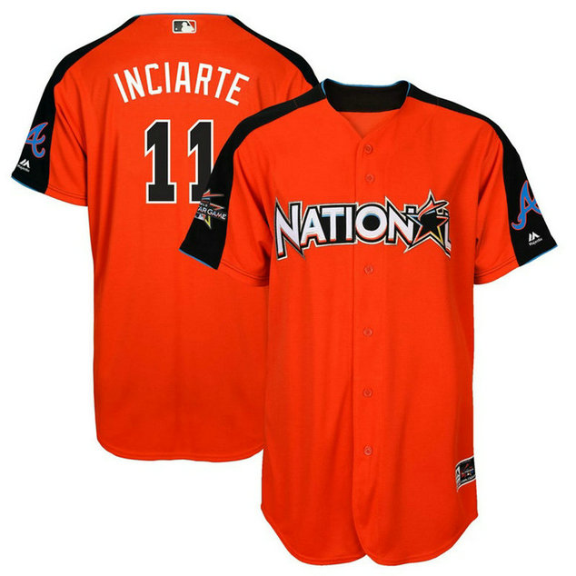 Atlanta Braves Ender Inciarte #11 Orange Home Run Derby 2017 All-Star American League Jersey