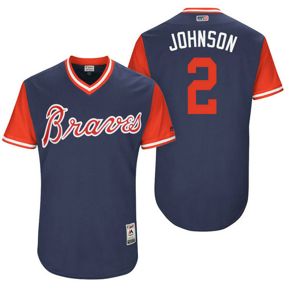 Atlanta Braves Micah Johnson #2 Johnson Navy Nickname 2017 Little League Players Weekend Jersey
