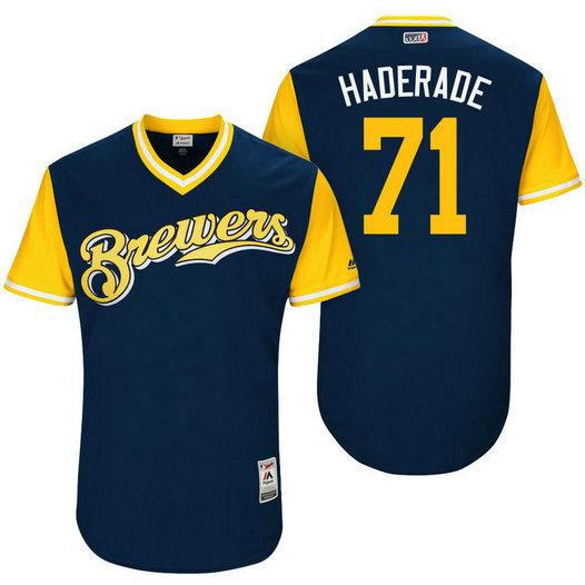 Milwaukee Brewers Josh Hader #71 Haderade Navy Nickname 2017 Little League Players Weekend Jersey