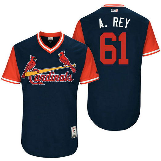 St. Louis Cardinals Alex Reyes #61 A. Rey Navy Nickname 2017 Little League Players Weekend Jersey St. Louis Cardinals Alex Reyes #61 A. Rey Navy Nickname 2017 Little League Players Weekend Jersey