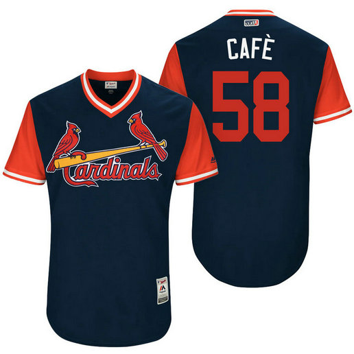 St. Louis Cardinals Jose Martinez #58 Cafe Navy Nickname 2017 Little League Players Weekend Jersey