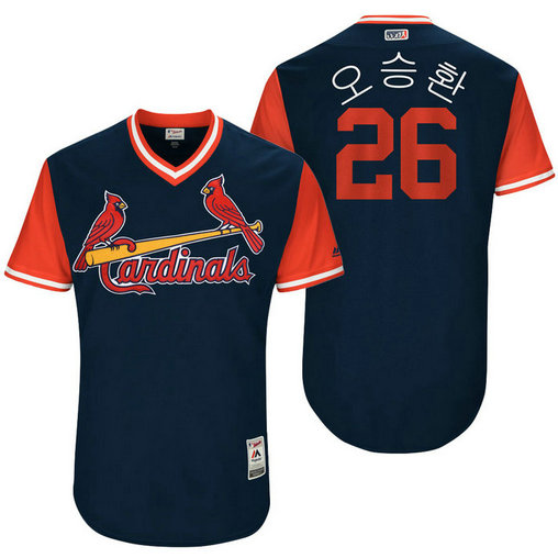 St. Louis Cardinals Seung-hwan Oh #26 Navy Nickname 2017 Little League Players Weekend Jersey