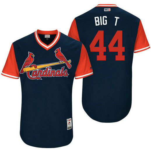 St. Louis Cardinals Trevor Rosenthal #44 Big T Navy Nickname 2017 Little League Players Weekend Jersey