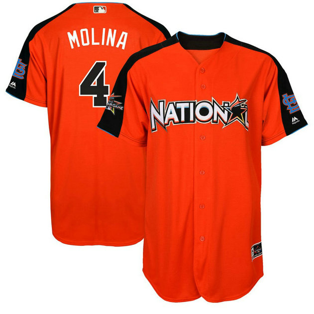 St. Louis Cardinals Yadier Molina #4 Orange Home Run Derby 2017 All-Star American League Jersey St. Louis Cardinals Yadier Molina #4 Orange Home Run Derby 2017 All-Star American League Jersey