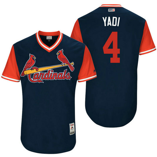 St. Louis Cardinals Yadier Molina #4 Yadi Navy Nickname 2017 Little League Players Weekend Jersey St. Louis Cardinals Yadier Molina #4 Yadi Navy Nickname 2017 Little League Players Weekend Jersey