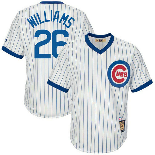 Billy Williams #26 Chicago Cubs Replica Cooperstown Collection White Cool Base Jersey Billy Williams #26 Chicago Cubs Replica Cooperstown Collection White Cool Base Jersey