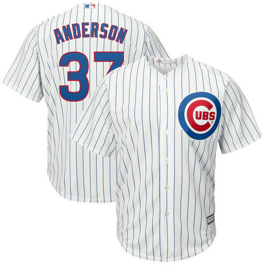 Brett Anderson #37 Chicago Cubs Replica Home White Cool Base Jersey