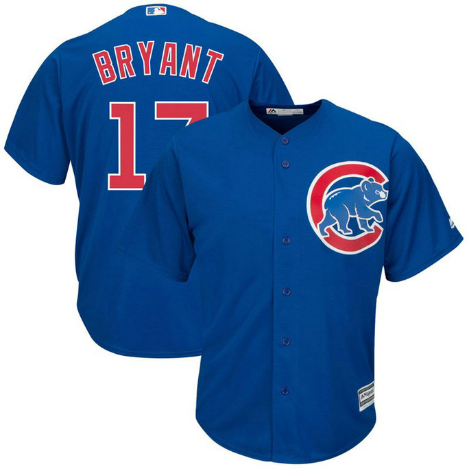 Chicago Cubs #17 Kris Bryant Replica Alternate Royal Cool Base Jersey