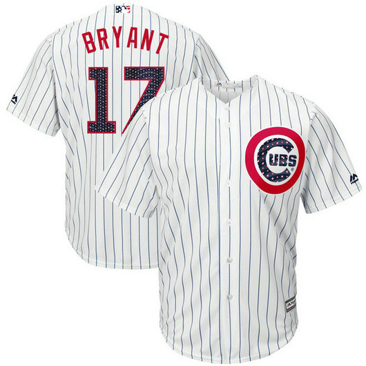 Chicago Cubs Independence Day #17 Kris Bryant 2017 Stars & Stripes White Cool Base Jersey Chicago Cubs Independence Day #17 Kris Bryant 2017 Stars & Stripes White Cool Base Jersey