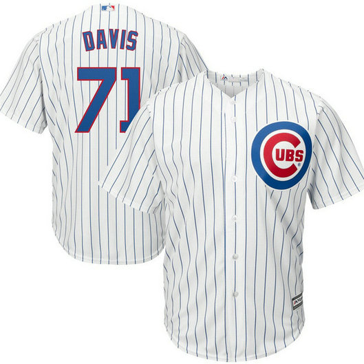 Chicago Cubs #71 Wade Davis Home White Cool Base Jersey