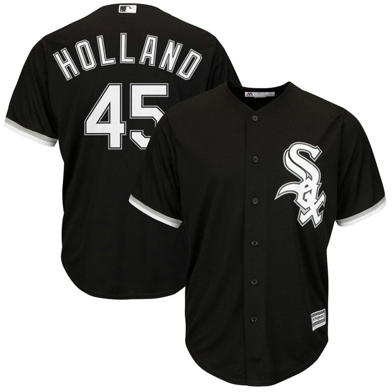 Derek Holland #45 Chicago White Sox Replica Alternate Black Cool Base Jersey Derek Holland #45 Chicago White Sox Replica Alternate Black Cool Base Jersey