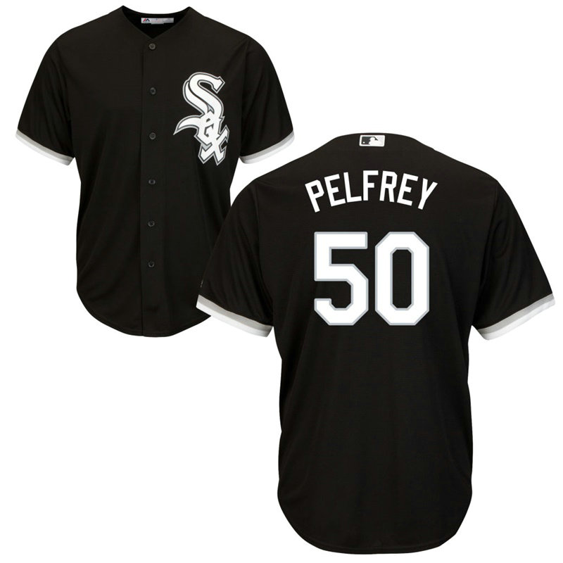 Chicago White Sox #50 Mike Pelfrey Alternate Black Cool Base Jersey Chicago White Sox #50 Mike Pelfrey Alternate Black Cool Base Jersey