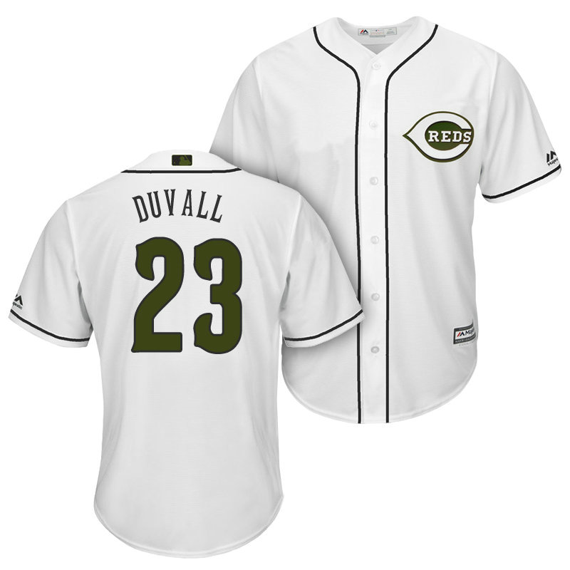 Cincinnati Reds #23 Adam Duvall 2018 Alternate White Cool Base Jersey