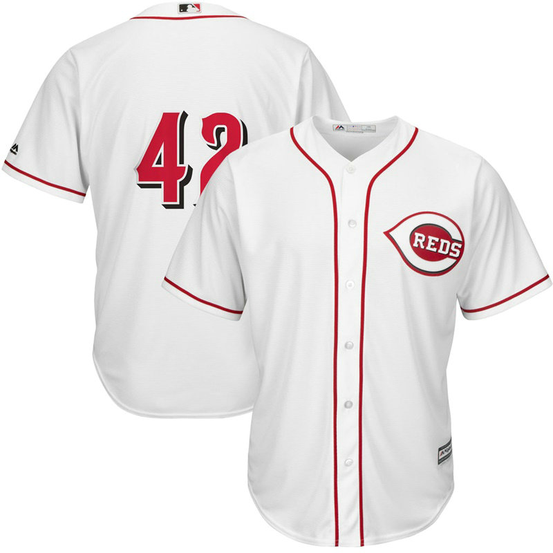 Cincinnati Reds #42 Jackie Robinson Commemorative White Cool Base Jersey Cincinnati Reds #42 Jackie Robinson Commemorative White Cool Base Jersey