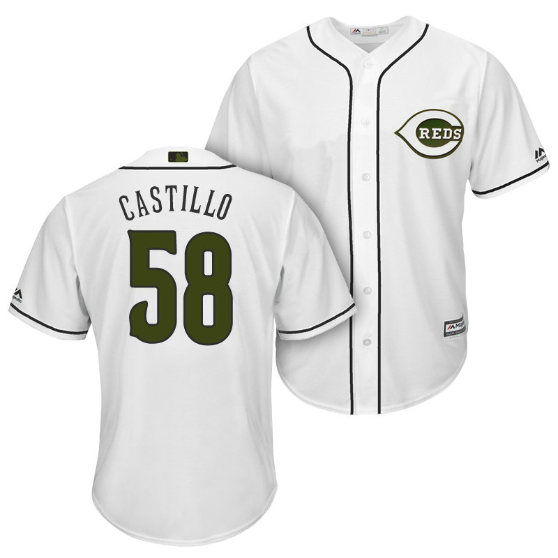 Cincinnati Reds #58 Luis Castillo 2018 Alternate White Cool Base Jersey