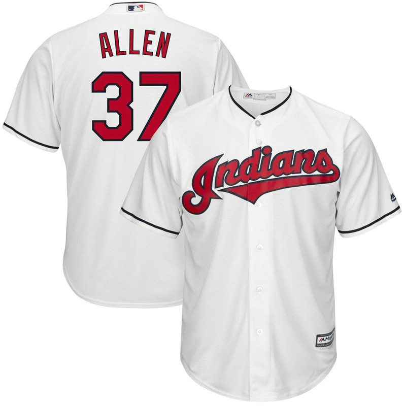 Cleveland Indians #37 Cody Allen Home White Cool Base Jersey