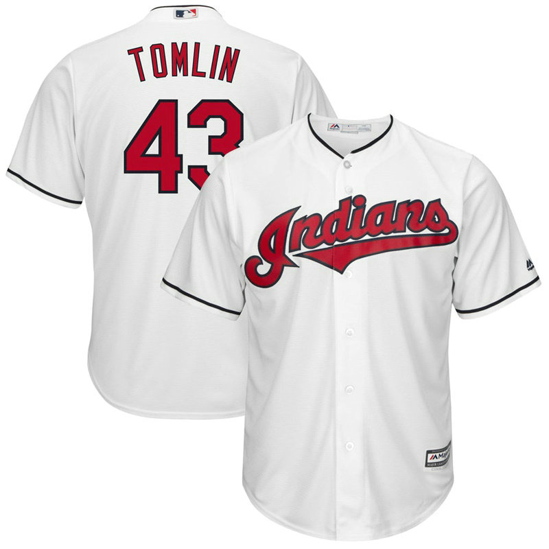 Josh Tomlin #43 Cleveland Indians Replica Home White Cool Base Jersey Josh Tomlin #43 Cleveland Indians Replica Home White Cool Base Jersey