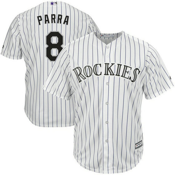 Gerardo Parra #8 Colorado Rockies Home White Cool Base Jersey Gerardo Parra #8 Colorado Rockies Home White Cool Base Jersey