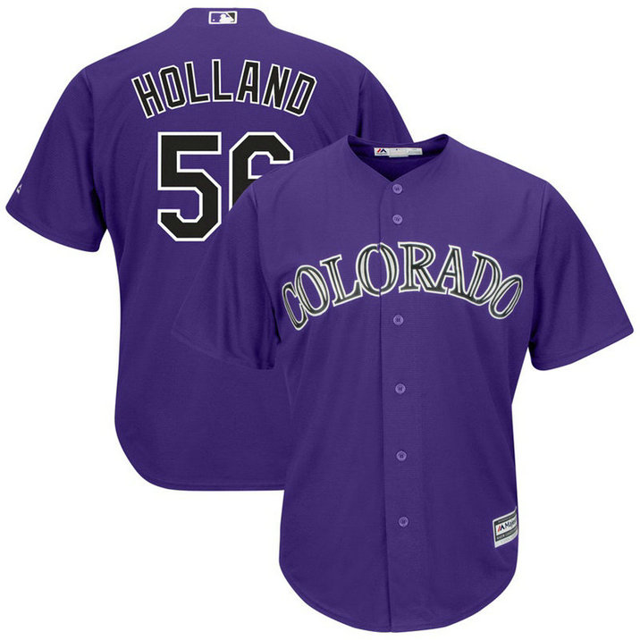 Greg Holland #56 Colorado Rockies Replica Alternate Purple Cool Base Jersey Greg Holland #56 Colorado Rockies Replica Alternate Purple Cool Base Jersey