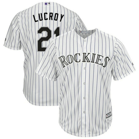 Jonathan Lucroy #21 Colorado Rockies Replica Home White Cool Base Jersey Jonathan Lucroy #21 Colorado Rockies Replica Home White Cool Base Jersey