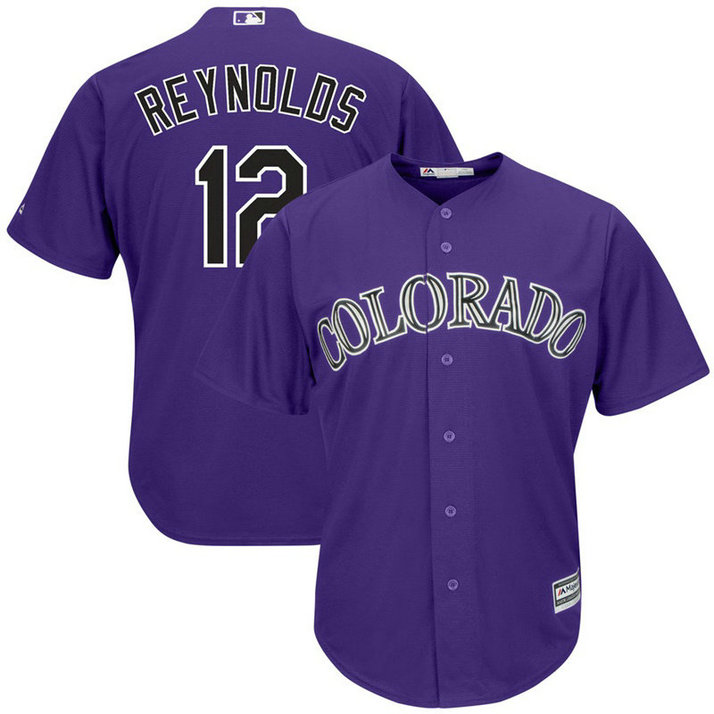 Mark Reynolds #12 Colorado Rockies Replica Alternate Purple Cool Base Jersey Mark Reynolds #12 Colorado Rockies Replica Alternate Purple Cool Base Jersey