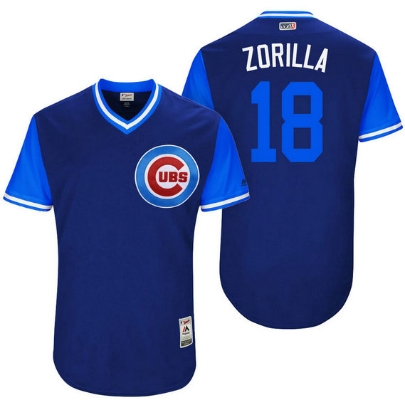Chicago Cubs Ben Zobrist #18 Zorilla Royal Nickname 2017 Little League Players Weekend Jersey Chicago Cubs Ben Zobrist #18 Zorilla Royal Nickname 2017 Little League Players Weekend Jersey