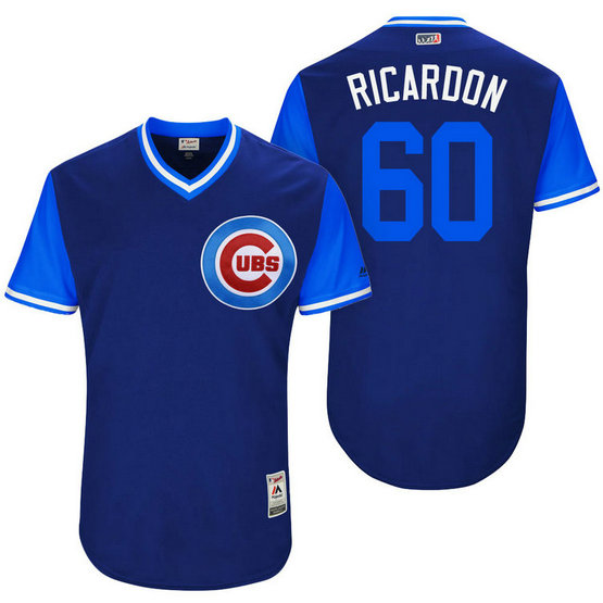 Chicago Cubs Felix Pena #60 Ricardon Royal Nickname 2017 Little League Players Weekend Jersey Chicago Cubs Felix Pena #60 Ricardon Royal Nickname 2017 Little League Players Weekend Jersey