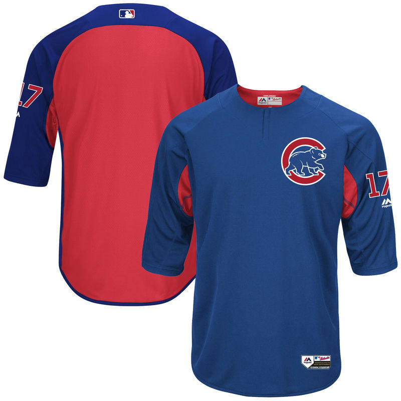 Chicago Cubs Kris Bryant On-Field 3/4-Sleeve Player Batting Practice Jersey - Royal Chicago Cubs Kris Bryant On-Field 3/4-Sleeve Player Batting Practice Jersey - Royal