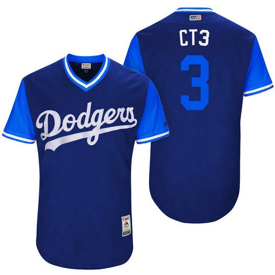 Los Angeles Dodgers Chris Taylor #3 CT3 Royal Nickname 2017 Little League Players Weekend Jersey Los Angeles Dodgers Chris Taylor #3 CT3 Royal Nickname 2017 Little League Players Weekend Jersey