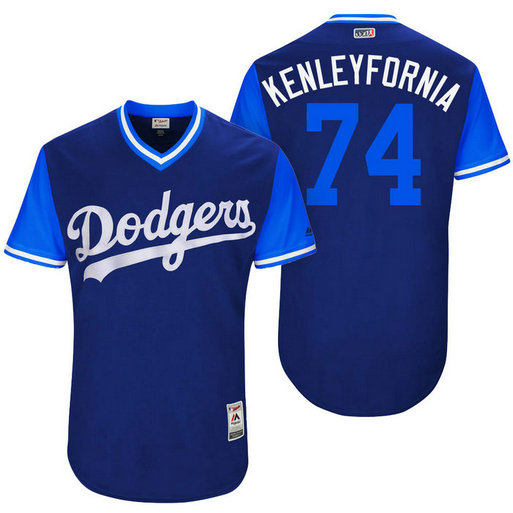 Los Angeles Dodgers Kenley Jansen #74 Kenleyfornia Royal Nickname 2017 Little League Players Weekend Jersey