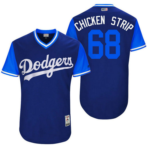 Los Angeles Dodgers Ross Stripling #68 Chicken Strip Royal Nickname 2017 Little League Players Weekend Jersey Los Angeles Dodgers Ross Stripling #68 Chicken Strip Royal Nickname 2017 Little League Players Weekend Jersey