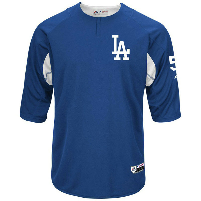 Los Angeles Dodgers Corey Seager On-Field 3/4-Sleeve Player Batting Practice Jersey- Royal & White Los Angeles Dodgers Corey Seager On-Field 3/4-Sleeve Player Batting Practice Jersey- Royal & White