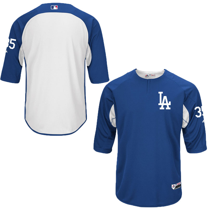 Los Angeles Dodgers Cody Bellinger #35 On-Field Trainer 3/4-Sleeve Player Batting Practice Jersey-Royal Los Angeles Dodgers Cody Bellinger #35 On-Field Trainer 3/4-Sleeve Player Batting Practice Jersey-Royal
