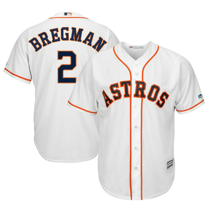 Alex Bregman #2 Houston Astros Replica Home White Cool Base Jersey Alex Bregman #2 Houston Astros Replica Home White Cool Base Jersey