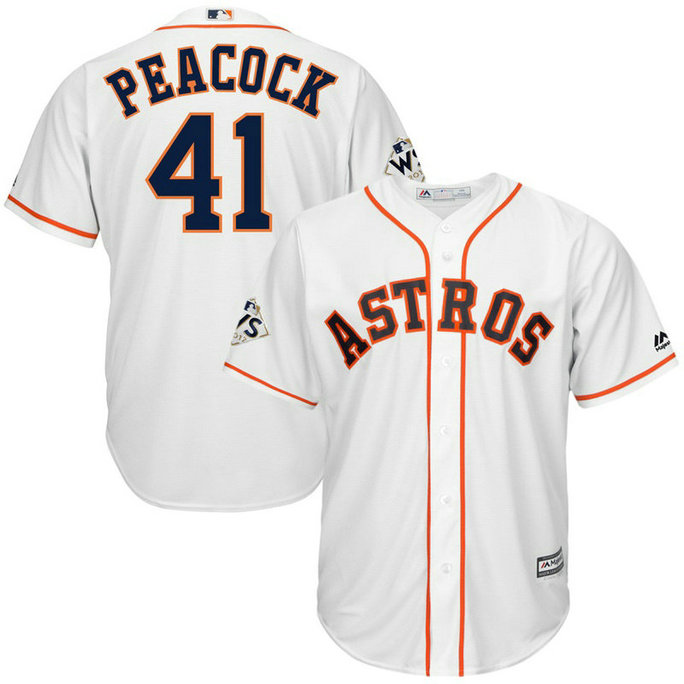 Brad Peacock #41 Houston Astros 2017 World Series Bound White Cool Base Jersey