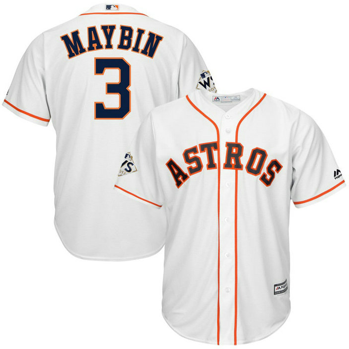 Cameron Maybin #3 Houston Astros 2017 World Series Bound White Cool Base Jersey